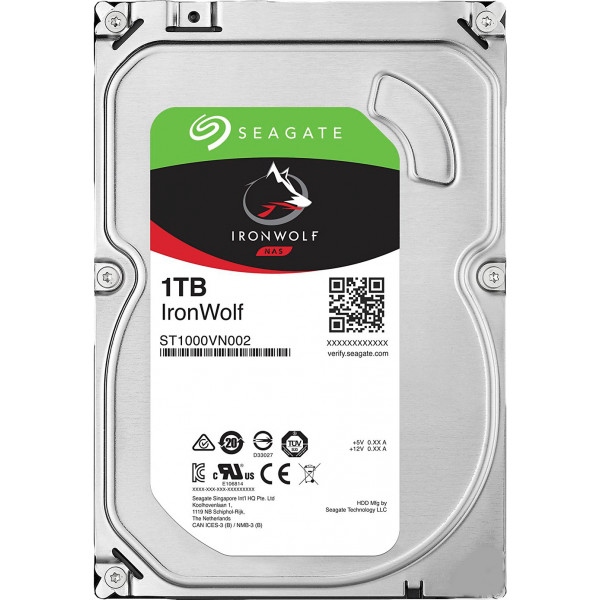 Жесткий диск внутренний Seagate IronWolf HDD 1TB 5900rpm 64MB ST1000VN002 3.5 SATAIII