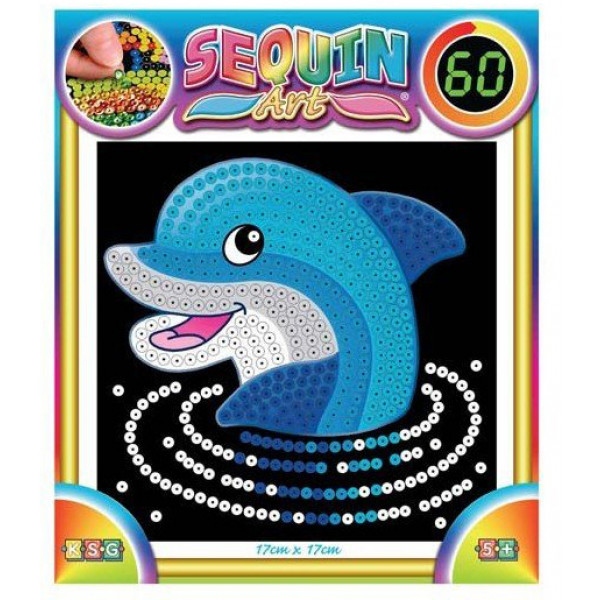 Мозаїка з паєток Sequin Art 60 Дельфін (SA1327)