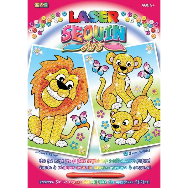 Мозаїка з паєток Sequin Art Laser Леви (SA1318)