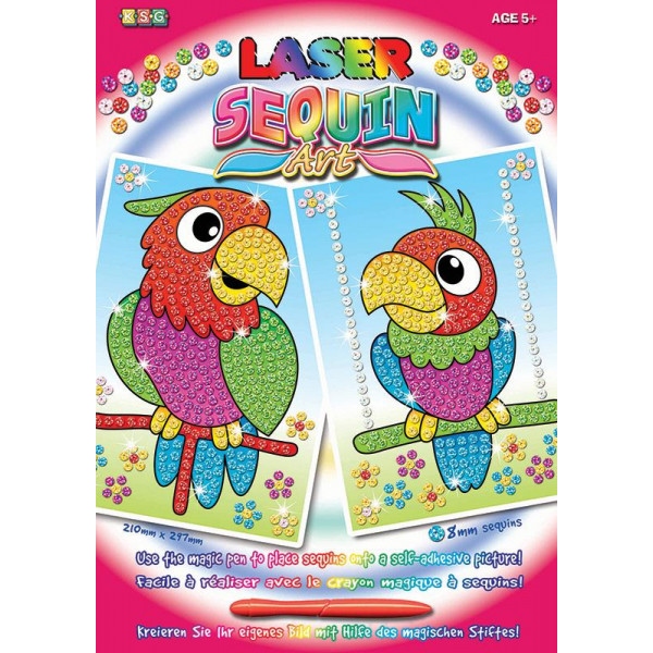 Мозаїка з паєток Sequin Art Laser Папуги (SA1319)