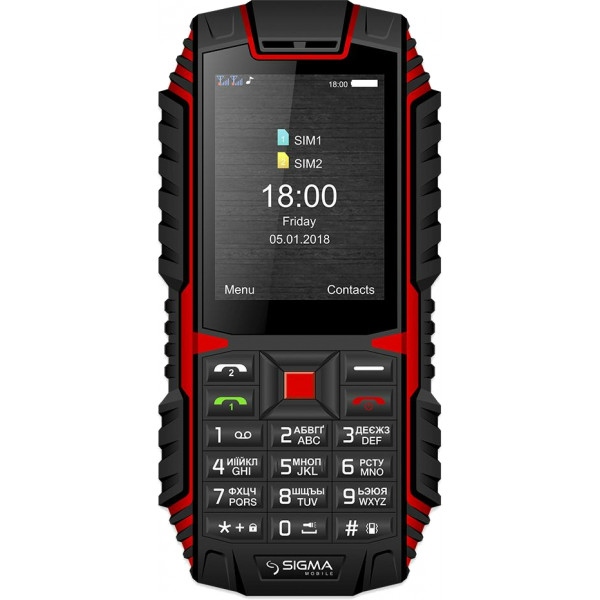 Мобільний телефон Sigma mobile X-treme DT68 Black-Red