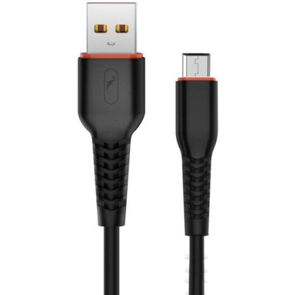 Кабель синхронізації даних SkyDolphin S54V Soft USB - microUSB 1 м Black (USB-000432)