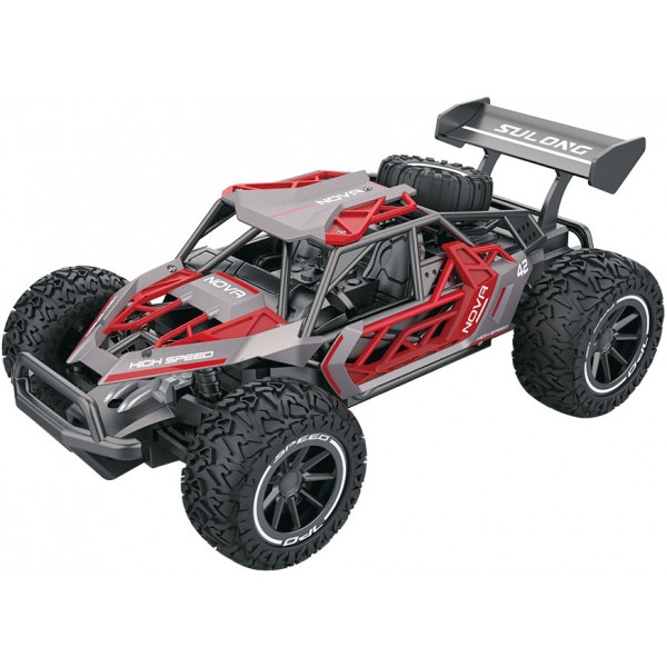 Радіокерована машинка 1:16 Sulong Toys METAL CRAWLER з р/к - NOVA (сіро-червоний, метал. корпус, акум.3,7V, 1:16) (SL-231RHGR)