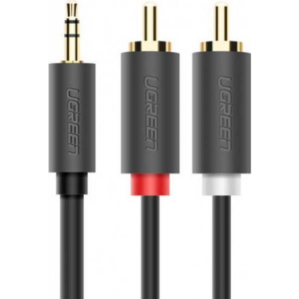 Кабель 3.5 мм - RCA UGREEN AV102 3.5 mm to 2RCA Audio Cable 5 m Gray (10513)