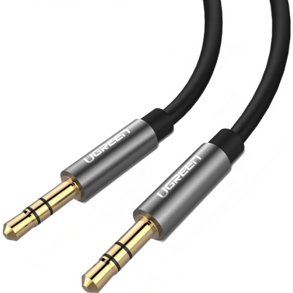 Кабель 3.5 мм -3.5 мм UGREEN AV119 3.5 mm to 3.5 mm Audio Cable, 1 m Black (10733)