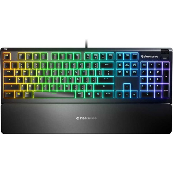 Клавіатура дротова ігрова SteelSeries Apex 3 RU (64805)