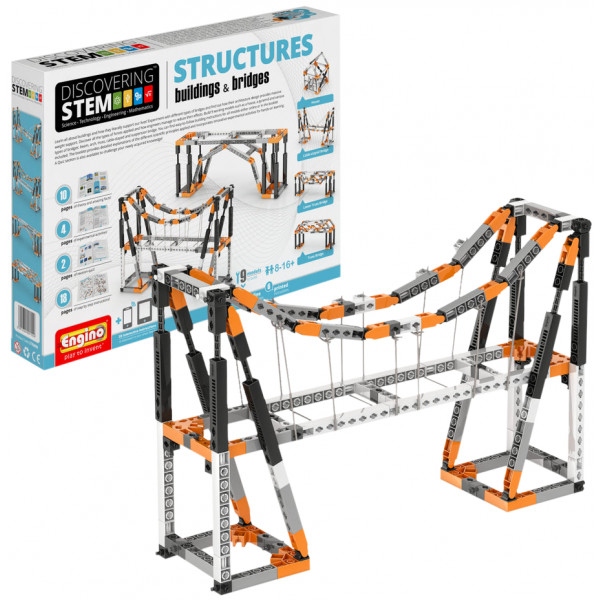 Пластиковий конструктор Engino Stem Конструкції: Будівлі і Мости (STEM06)