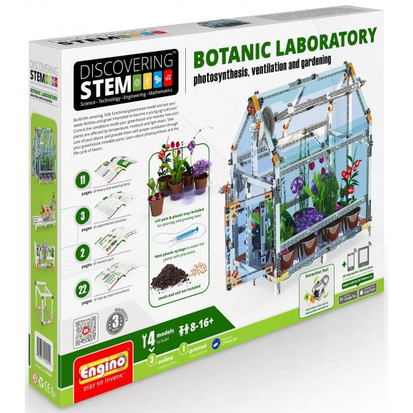 Пластиковий конструктор Engino Stem Ботанічна лабораторія (міні теплиця) (STEM47)