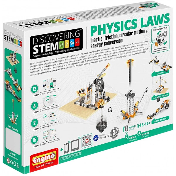 Пластиковий конструктор Engino Stem Закон Ньютона і Похилі площини (STEM902)