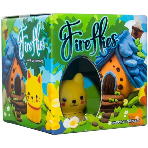 Маса для ліплення Strateg Fireflies - котик укр (30411)