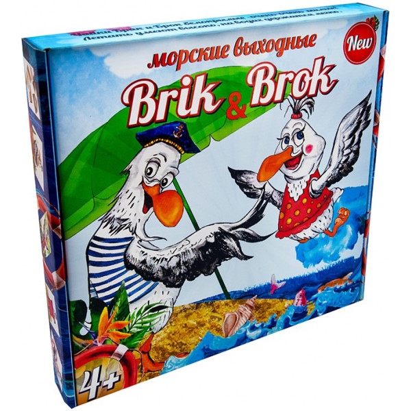 Настільна гра розважальна (3-4 роки) Strateg Морcкой вихідні Brik and Brok (30202)