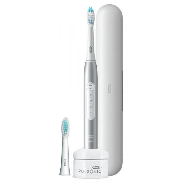 Зубна щітка електрична Braun Oral-B 4500 S411.526.3X Pulsonic Slim Luxe Platinum TrEdit