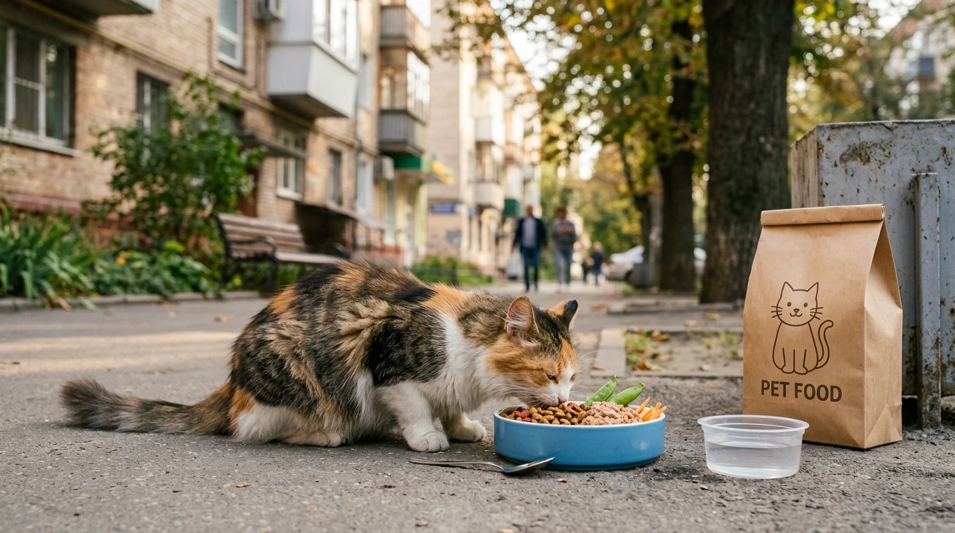 Чем и как кормить кота, который живет на улице: практическое руководство