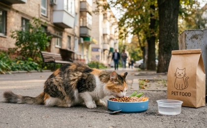 Чем и как кормить кота, который живет на улице: практическое руководство