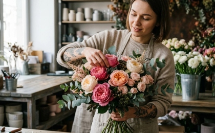 Пионовидные розы в букетах: нежность, объем и особый стиль — onlyrose.ua