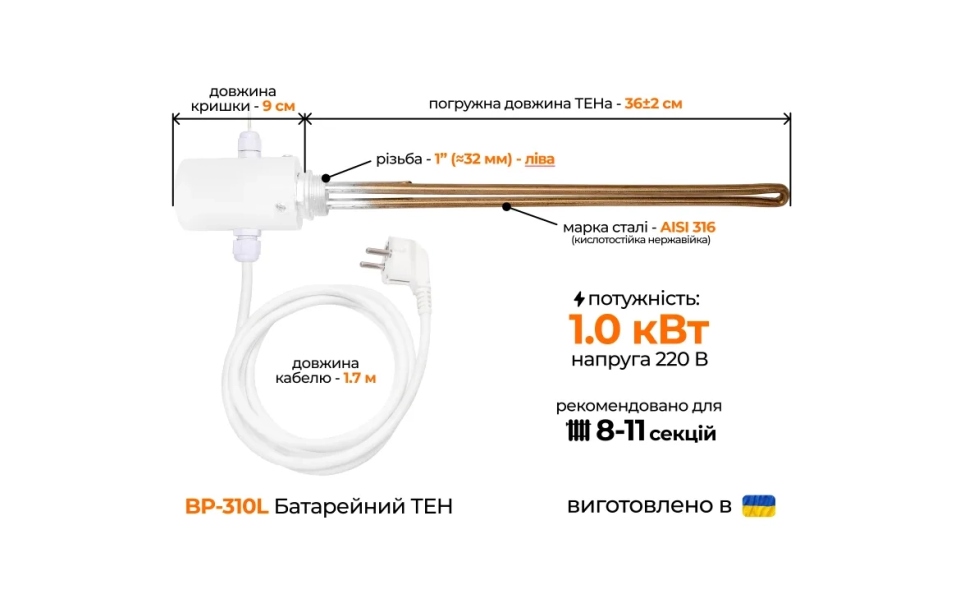 Тен для радіатора