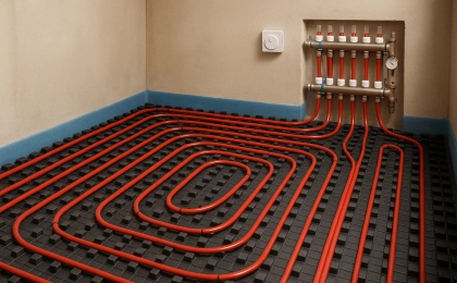 Водяна тепла підлога: розрахунок контурів та розподільних колекторів