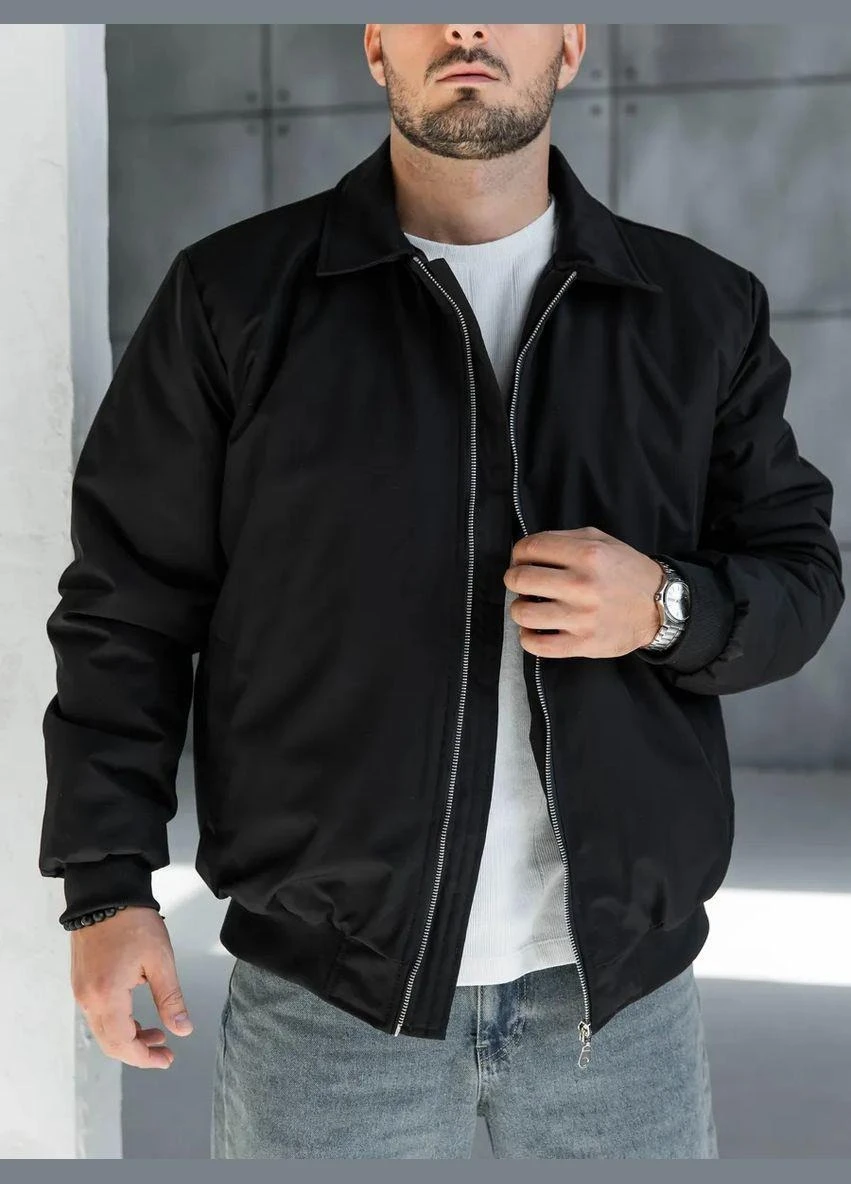 Стильный мужской оверсайз демисезонный бомбер на молнии